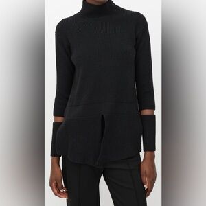Stella McCartney black split sweater sz 40